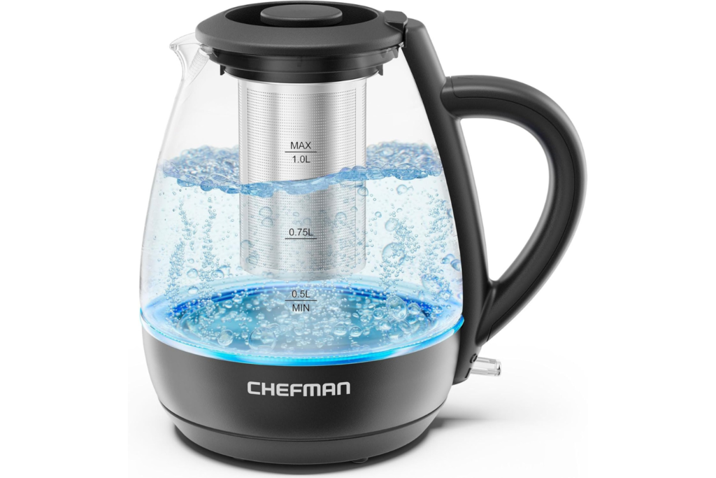 Chefman Small Glass Electric Kettle 