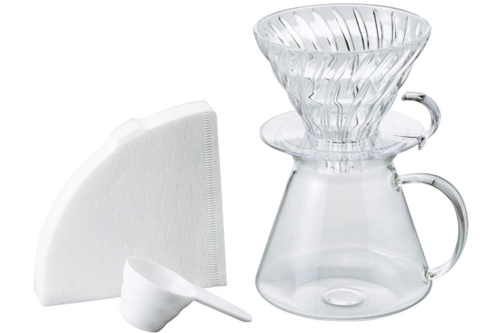Hario V60 Glass Dripper – Manual Pour Over Coffee Maker